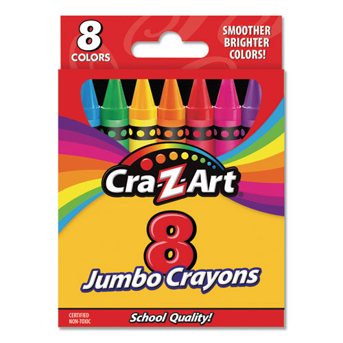 Jumbo Crayons, 8 Assorted Colors, 8/Pack-(CZA10203WM48)