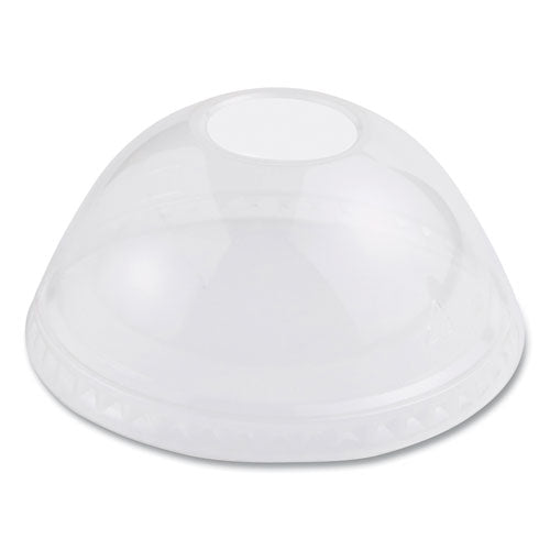 PLA Clear Cold Cup Lids, Dome Lid, Fits 9 oz to 24 oz Cups, 1,000/Carton-(WORCPLCS12D)