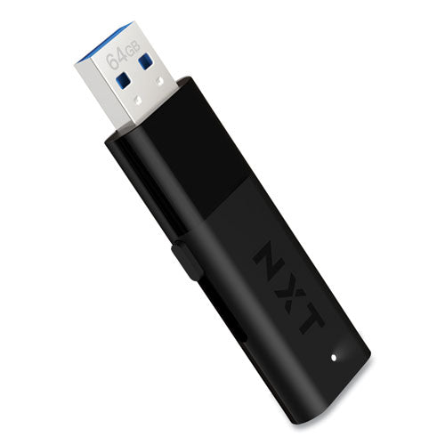 USB 3.0 Flash Drive, 64 GB, Black, 2/Pack-(NXT24399015)