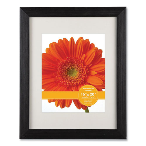 Woodtone Poster Frame with Mat, 11 x 14 Insert, Cappuccino-(VLU1068275B1620)