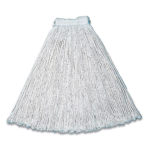 Cut-End Cotton Wet Mop Heads, #24, White-(RUB3486267)