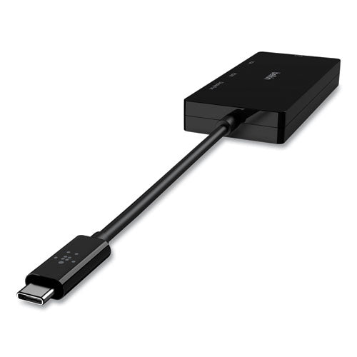 USB-C Video Adapter, DisplayPort/DVI/HDMI/USB-C/VGA, 4.33" Black-(BLKAVC003BKBL)