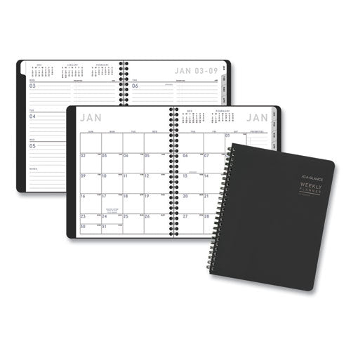 Contemporary Lite Weekly/Monthly Planner, 8.75 x 7, Black Cover, 12-Month (Jan to Dec): 2023-(AAG7054XL05)