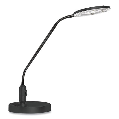 Clamp-On, 3 Diopter LED Desktop Magnifier, 6.88w x 16.63d x 16.75h, Black-(ALELEDM765B)