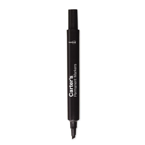 Large Desk Style Permanent Marker, Broad Chisel Tip, Black, Dozen-(AVE27178)
