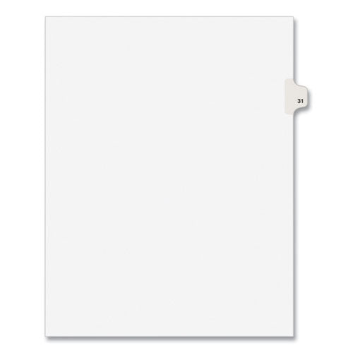Preprinted Legal Exhibit Side Tab Index Dividers, Avery Style, 10-Tab, 31, 11 x 8.5, White, 25/Pack, (1031)-(AVE01031)