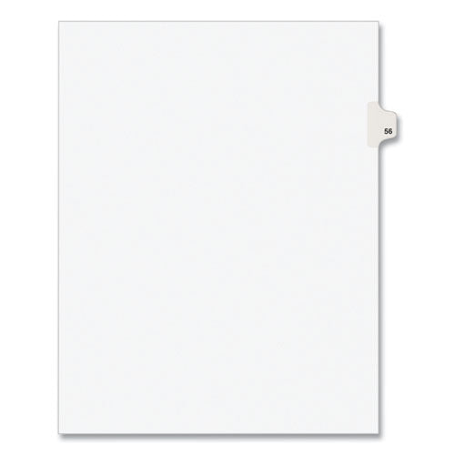 Preprinted Legal Exhibit Side Tab Index Dividers, Avery Style, 10-Tab, 56, 11 x 8.5, White, 25/Pack, (1056)-(AVE01056)