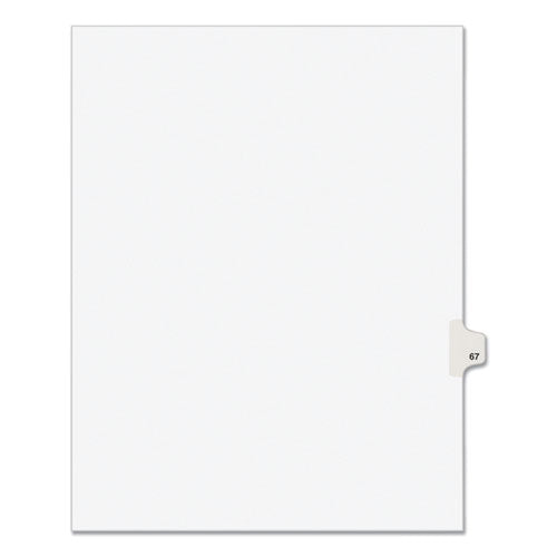 Preprinted Legal Exhibit Side Tab Index Dividers, Avery Style, 10-Tab, 67, 11 x 8.5, White, 25/Pack, (1067)-(AVE01067)