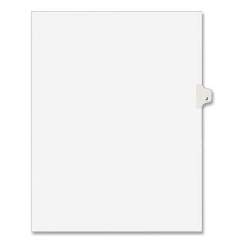 Preprinted Legal Exhibit Side Tab Index Dividers, Avery Style, 26-Tab, J, 11 x 8.5, White, 25/Pack, (1410)-(AVE01410)