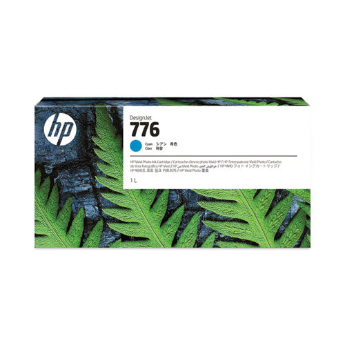HP 776 (1XB09A) Cyan Original DesignJet Ink Cartridge-(HEW1XB09A)