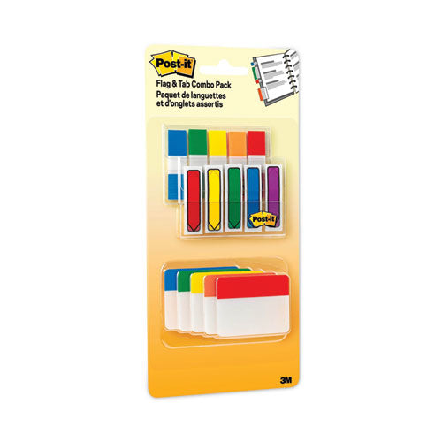 Flags and Tabs Combo Pack, Assorted Primary Colors, 230/Pack-(MMM686XLP)