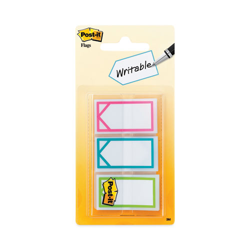 Arrow 1" Page Flags, Three Assorted Bright Colors, 60/Pack-(MMM682ARROW)
