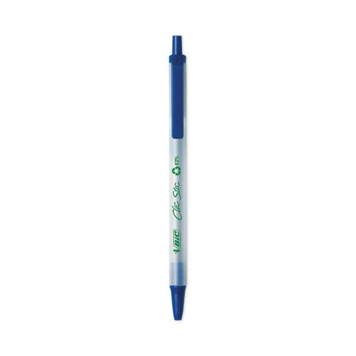 ReVolution Ballpoint Pen, Retractable, Medium 1 mm, Blue Ink/Semi-Clear Barrel, 48/Pack-(BICCSEM48BE)