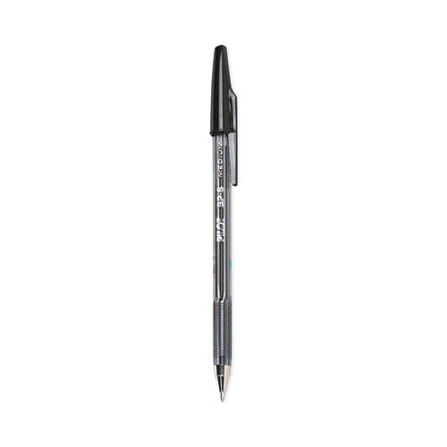 Better Ballpoint Pen, Stick, Medium 1 mm, Black Ink, Smoke Barrel, Dozen-(PIL35711)