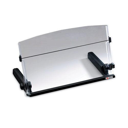 In-Line Freestanding Copyholder, 300 Sheet Capacity, Plastic, Black/Clear-(MMMDH640)