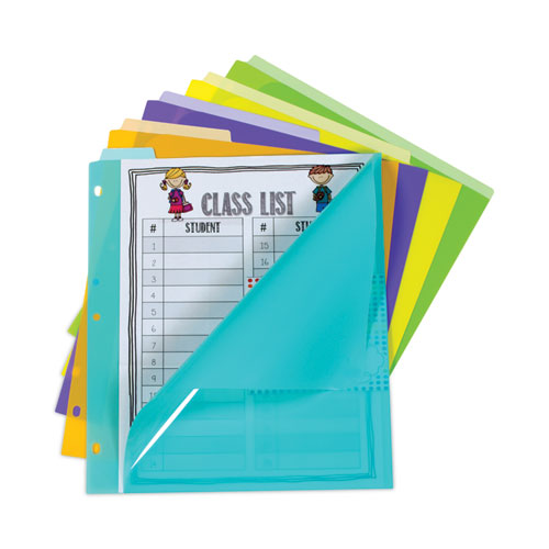 Index Dividers with Vertical Tab, 5-Tab, 11.5 x 10, Assorted, 1 Set-(CLI07150)