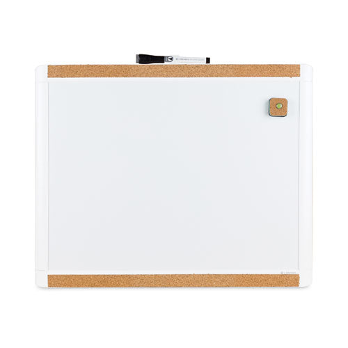 PINIT Magnetic Dry Erase Board with Plastic Frame, 20 x 16, White Surface, White Plastic Frame-(UBR428U0001)