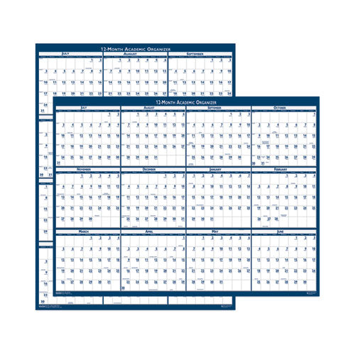 Academic Year Recycled Poster Style Reversible/Erasable Yearly Wall Calendar, 18 x 24, 12-Month (July to June): 2022 to 2023-(HOD3965)