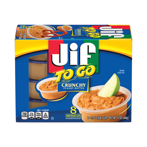 Spreads, Crunchy Peanut Butter, 1.5 oz Cup, 8/Box-(SMUSMU24130)