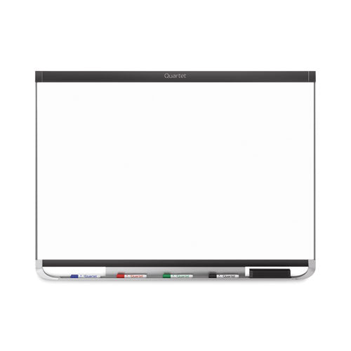 Prestige 2 DuraMax Magnetic Porcelain, 96 x 48, White Surface, Black Aluminum/Plastic Frame-(QRTP558BP2)