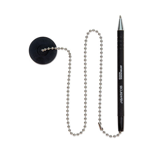 Antimicrobial Counter Chain Pen, Medium, 1 mm, Black Ink, Black-(CNK555564)