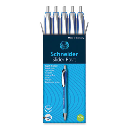 Slider Rave XB Ballpoint Pen, Retractable, Extra-Bold 1.4 mm, Blue Ink, Blue/Light Blue Barrel-(RED132503)