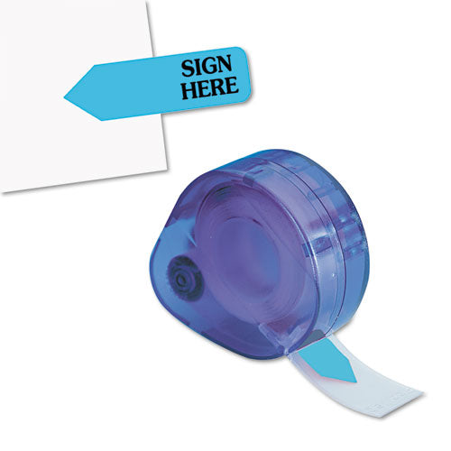 Arrow Message Page Flags in Dispenser, "Sign Here", Blue, 120 Flags/Dispenser-(RTG81034)