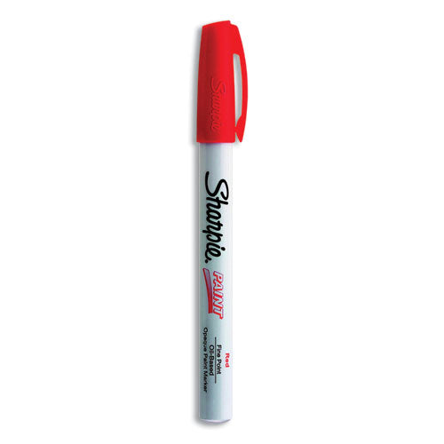 Permanent Paint Marker, Fine Bullet Tip, Red-(SAN35535)