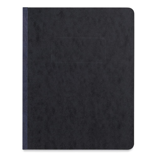 Pressboard Report Cover, Two-Piece Prong Fastener, 3" Capacity, 8.5 x 11, Black/Black-(UNV80571)