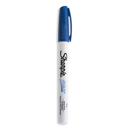 Permanent Paint Marker, Fine Bullet Tip, Blue-(SAN35536)