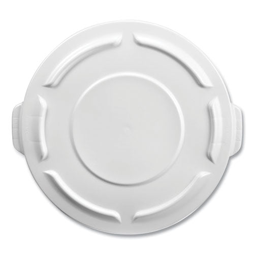 Round Flat Top Lid, for 32 gal Round BRUTE Containers, 22.25" Diameter, Blue-(RCP263100BE)