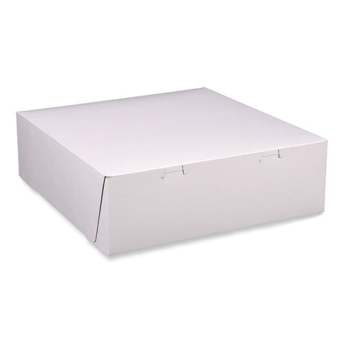 Bakery Boxes, Standard, 12 x 12 x 4, White, Paper, 100/Carton-(SCH1585)