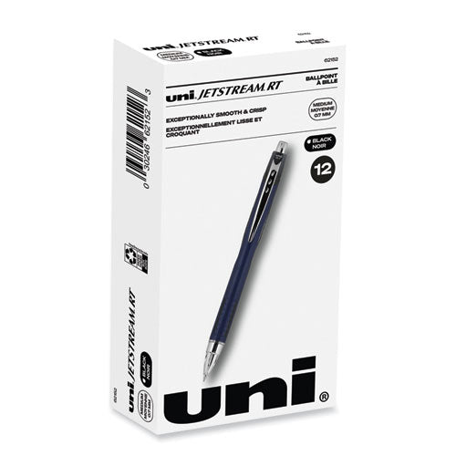 Jetstream Retractable Ballpoint Pen, Fine 0.7 mm, Black Ink, Blue Barrel-(UBC62152)