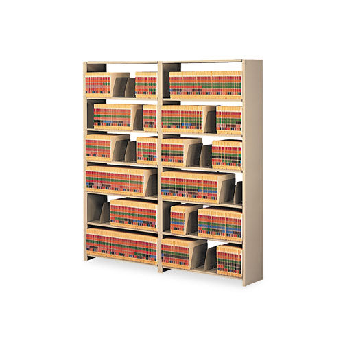 Snap-Together Six-Shelf Closed Add-On, Steel, 48w x 12d x 76h, Sand-(TNN127648ACSD)